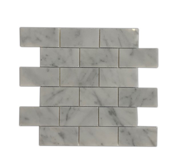 Carrara White Marble 2x4 Mosaic - Icon Tile