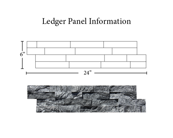 Black Hills Quartz 6x24 Splitface Ledger Panel #lp50624sf - Icon Tile