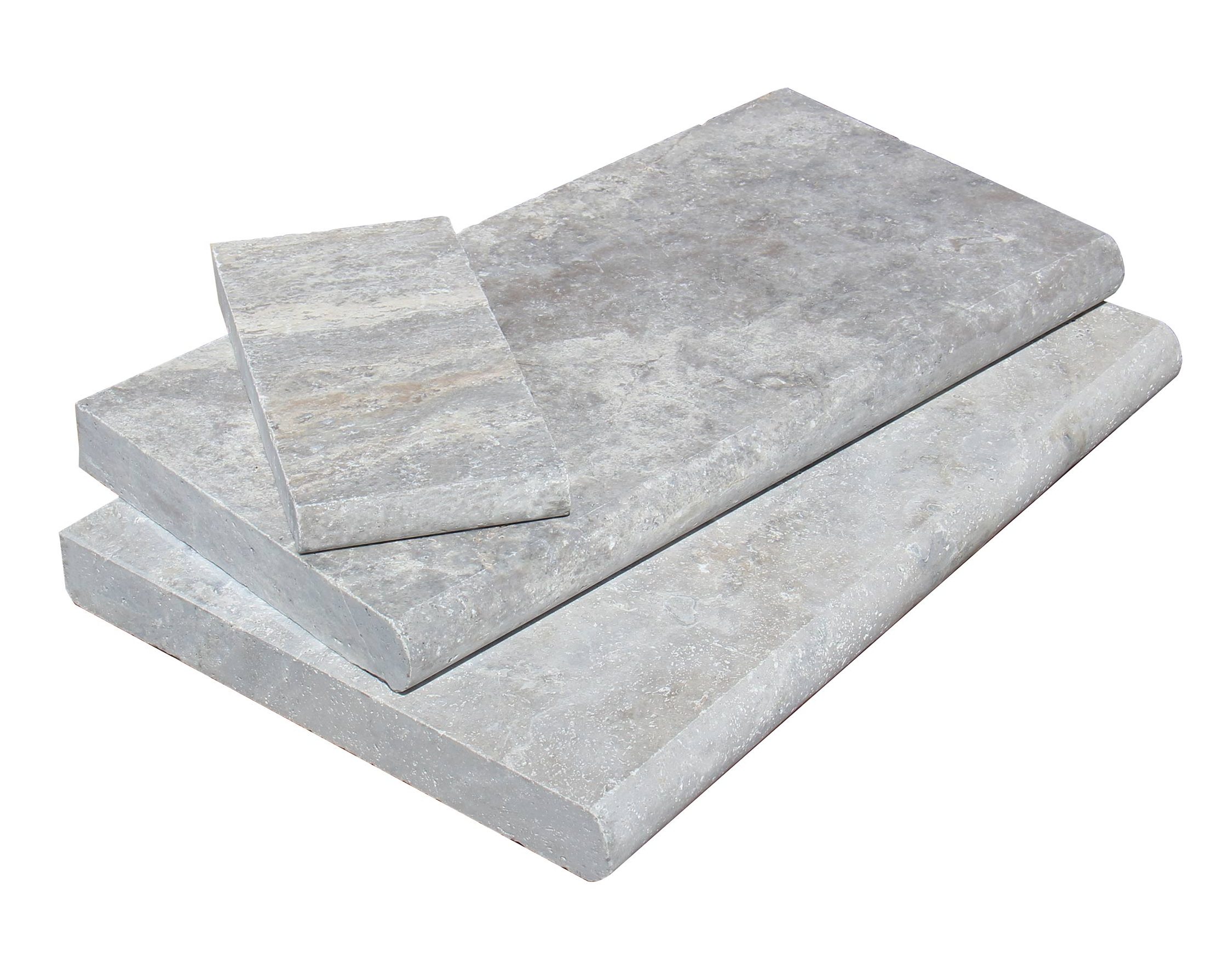 Silver Travertine Pool Coping Icon Tile