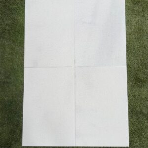 White Marble Tile - Leather Finish